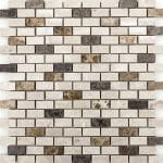 Bottucino, Dark Emperor and Light Emperor Marble Mix Mini Bricks Mosaic Tile