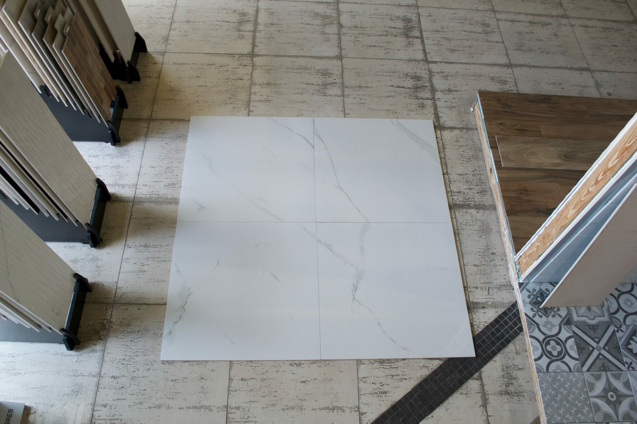 White Porcelain Tile Baranello 30x30, White Large Tiles Floor