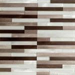 Lund Strips Aluminum Mosaic Tile In Beige tones for kitchen backsplash and bathroom walls