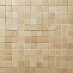 Polished Bottucino, earth tones Marble Mini Squares Mosaic tile for kitchen backsplash and bathroom walls