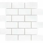 White Dolomite subway tile for shower floor and wall, kitchen backsplash, bathroom wall or floors.