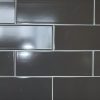 Dark Grey subway tile in the large format