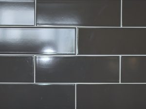 Dark Grey subway tile in the large format