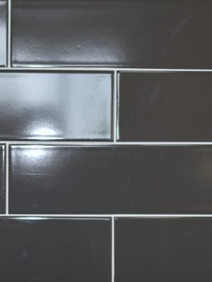 Dark Grey subway tile in the large format
