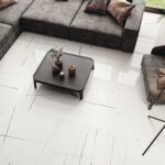 white marble floors with 48x48 Sahara White tile