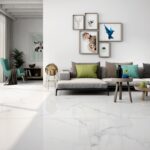 How to Choose a White Marble Tile 1 48x48 white porcelain tile Carrara Prima comes with the polished finished