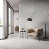 light color walls and floors with light gray porcelain tile