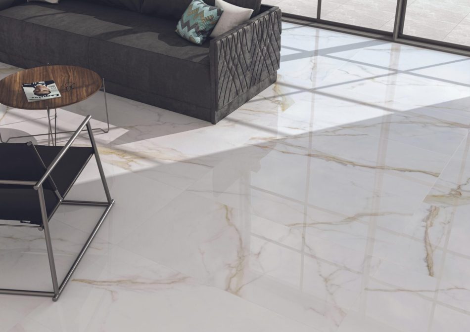 Diamond Gold Marble Look polished tile on Clearance Sale