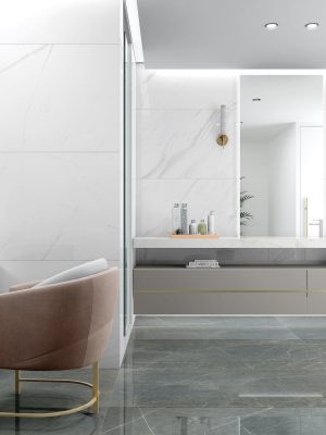 most liked white porcelain tile Baranello in the 30x60 large size