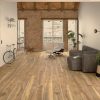 9x47 Sabik Miele. porcelain plank tile interior floor
