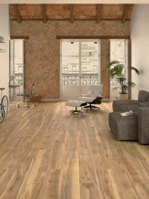9x47 Sabik Miele. porcelain plank tile interior floor