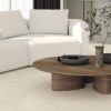Light Travertine 48×48 matte large format porcelain floor tile in bone grey tone