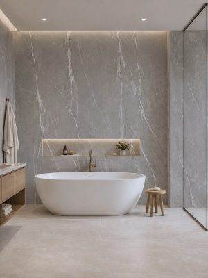 Limestone Look Matte Porcelain Tile Casania Grey