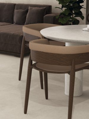 48×48 Terra Nova Matte light beige porcelain tile with concrete-style look.