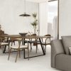 Concrete tile floors in Contemporary living room