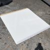 Polished white porcelain tile Snow White outside