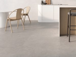 Tahoe Light Beige 48x48 tile in a kitchen floor