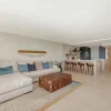 48x48 Uptown-Ivory-Ocean Condo Living Room and Kitchen Floor