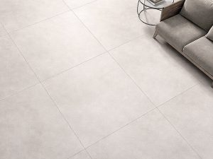 Utopia-Bone-48x48-matte Concrete-Look-tile floor detail