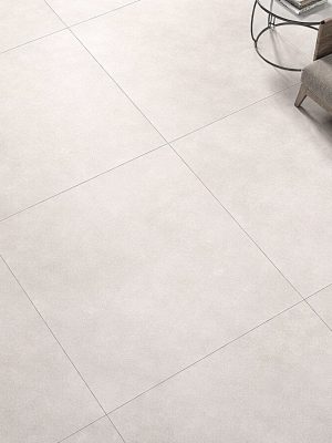 Utopia-Bone-48x48-matte Concrete-Look-tile floor detail