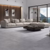Utopia Grey porcelain floor tile in a modern living room with a concrete look