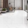 White Carrara Porcelain tile floor in a luxurious house