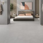 FAQ 1 grey color 63x63 concrete look tile porcelain tile in a bedroom floors