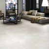 48x48 concrete look tile Urban Sand in a modern setting