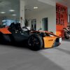 Burlington Rock on floor tile with a race car on itl