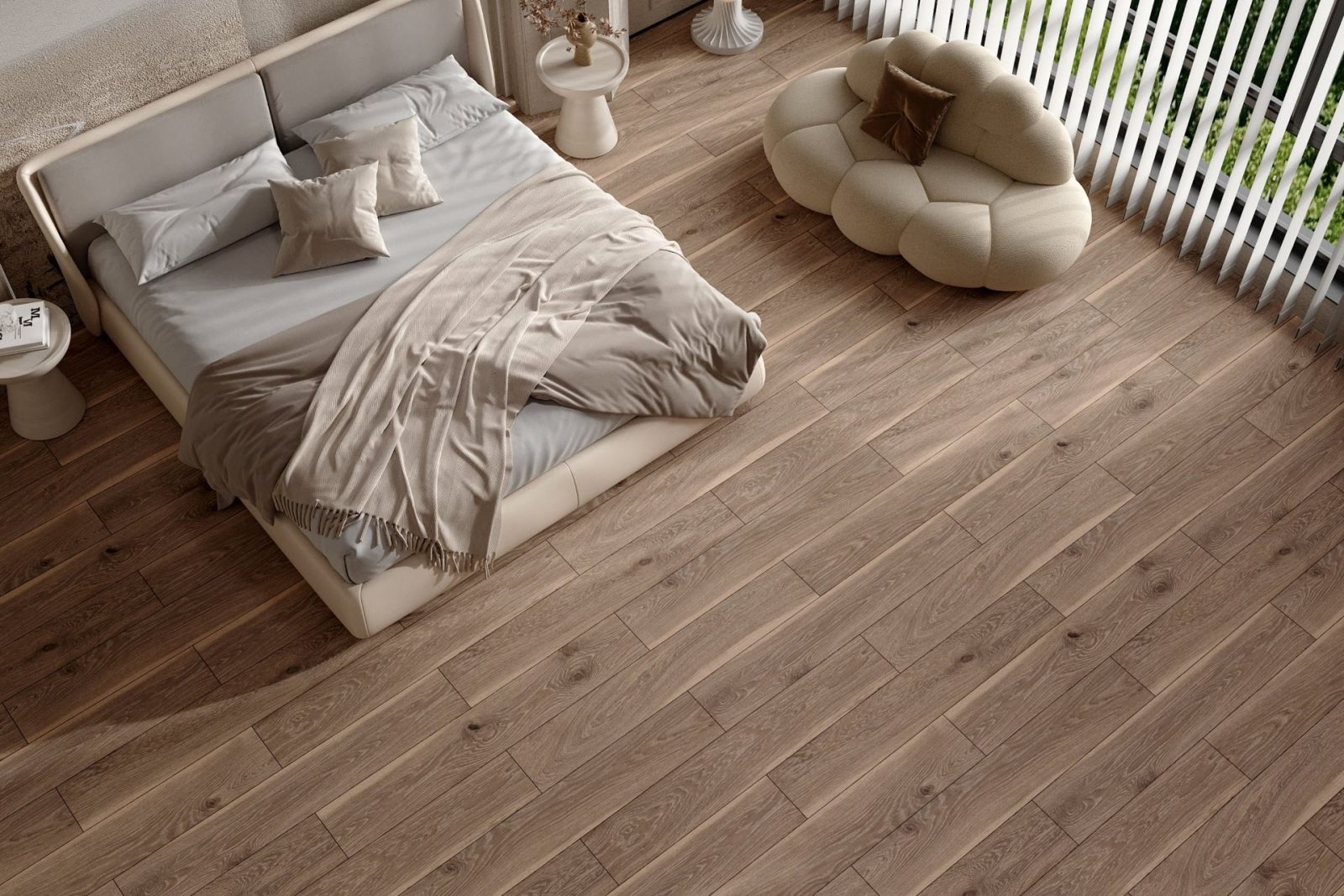 Bedroom Tile Design Ideas 56 Cozy bedroom with wooden flooring.