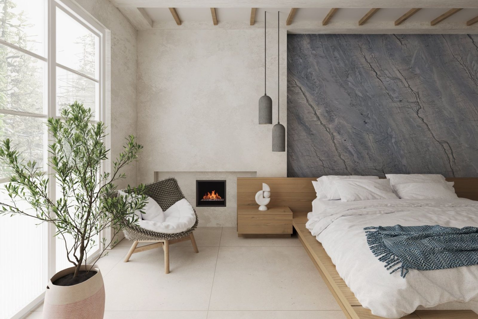 Bedroom Tile Design Ideas 54 Modern bedroom with cozy feel