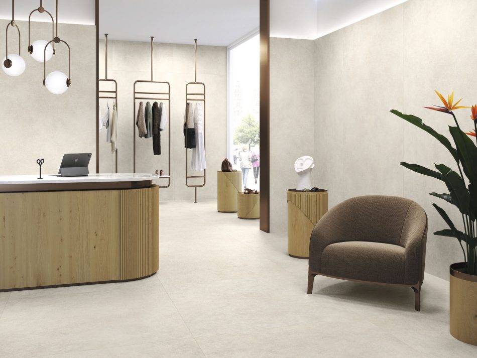 Large Format Tile-Terra-Fusion in a High-End Commercial Setting