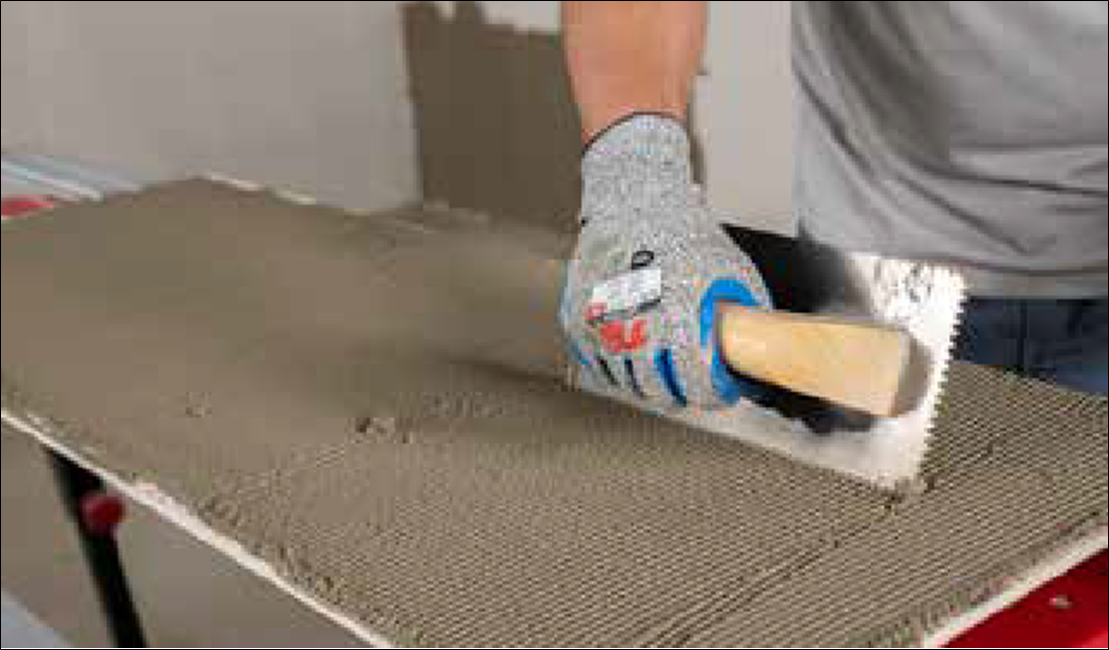 Ceramic and Porcelain Tile Installation Guide 49 applying the adhesive to the back of the tile for wall installation