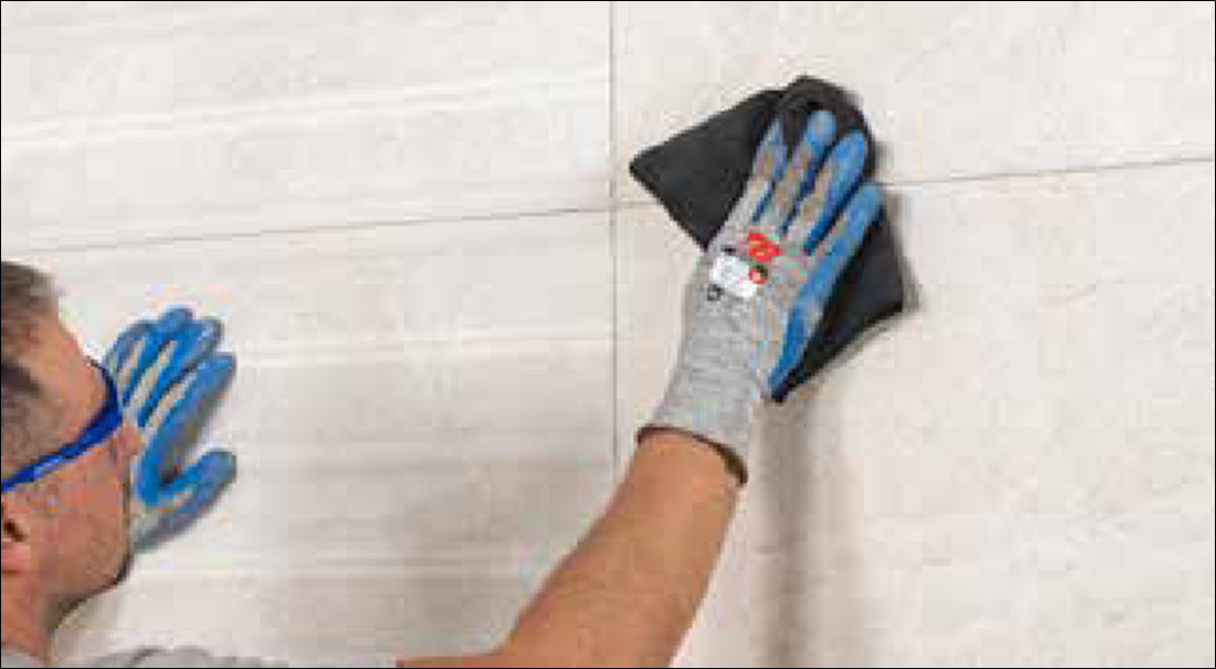 Ceramic and Porcelain Tile Installation Guide 55 cleaning the grout from wall tiles