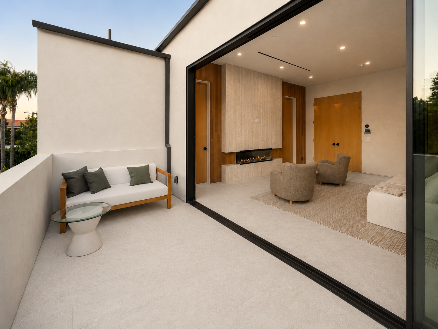 Corallina Stone 24x48 Grip porcelain tile installed on balcony