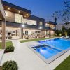 Stunning luxury house pool deck with 24x48 Cosmo White Outdoor Tile